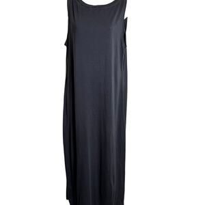 Project Social T Los Angeles Distressed Black Tank Dress, Women's Size M